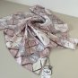 0 Original Small Fragrance 90cm Silk Square Towel, Camellia. Top grade twill silk mater_5726