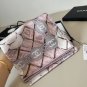 0 Original Small Fragrance 90cm Silk Square Towel, Camellia. Top grade twill silk mater_5726