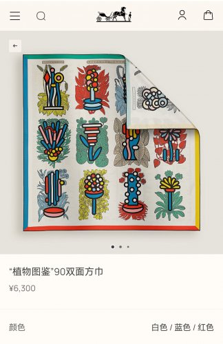0 SHMS252718mm double-sided heterochromatic 90x90cm twill silkHermes' Plant Catalog_6032