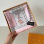 0Lv original single silk square scarf [luggage tag printed square scarf] made of twil