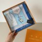 0Lv original single silk square scarf [luggage tag printed square scarf] made of twil_1277
