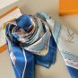 0Lv original single silk square scarf [luggage tag printed square scarf] made of twil_1277