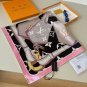 0Lv original single silk square scarf [luggage tag printed square scarf] made of twil_4205
