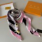 0Lv original single silk square scarf [luggage tag printed square scarf] made of twil_4205