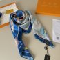 0Lv original single silk square scarf [luggage tag printed square scarf] made of twil_4206
