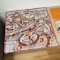 0Lv original single silk square scarf with twill silk material hand rolled edge, full