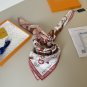 0Lv original single silk square scarf with twill silk material hand rolled edge, full