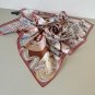 0Lv original single silk square scarf with twill silk material hand rolled edge, full
