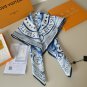 0Lv original single square scarf, Lv watercolor floral square scarf, made of twill si_4714