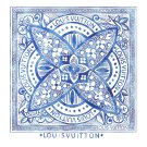 0Lv original single square scarf, Lv watercolor floral square scarf, made of twill si_7090