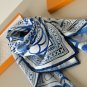 0Lv original single square scarf, Lv watercolor floral square scarf, made of twill si_7090