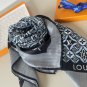 0Lv silk square scarf, made of classic 1854 twill silk material with hand rolled edge_7104