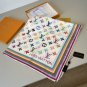 0Lv square scarf, thirteen color Monogram print, hand rolled twill silk material, ful