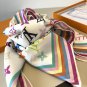 0Lv square scarf, thirteen color Monogram print, hand rolled twill silk material, ful