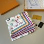 0Lv square scarf, thirteen color Monogram print, hand rolled twill silk material, ful