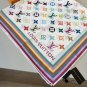 0Lv square scarf, thirteen color Monogram print, hand rolled twill silk material, ful