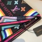 0Lv square scarf, thirteen color Monogram print, hand rolled twill silk material, ful_5677