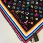 0Lv square scarf, thirteen color Monogram print, hand rolled twill silk material, ful_5677