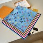 0Lv square scarf, thirteen color Monogram print, hand rolled twill silk material, ful_5678