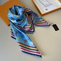 0Lv square scarf, thirteen color Monogram print, hand rolled twill silk material, ful_5678