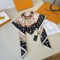 0Lv's new silk handkerchief and floral belt. Hand rolled edges made of twill silk mat