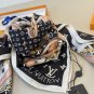 0Lv's new silk handkerchief and floral belt. Hand rolled edges made of twill silk mat