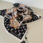 0Lv's new silk handkerchief and floral belt. Hand rolled edges made of twill silk mat