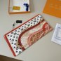 0Lv's new silk handkerchief and floral belt. Hand rolled edges made of twill silk mat_3252