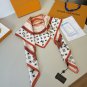 0Lv's new silk handkerchief and floral belt. Hand rolled edges made of twill silk mat_3252