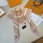 0Lv's new silk handkerchief and floral belt. Hand rolled edges made of twill silk mat_3253