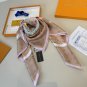 0Lv's new silk handkerchief and floral belt. Hand rolled edges made of twill silk mat_3253