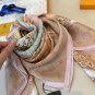 0Lv's new silk handkerchief and floral belt. Hand rolled edges made of twill silk mat_3253
