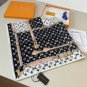 0Original Lv square scarf, classic Monogram print, 4 colors in stock. Hand rolled edg