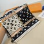 0Original Lv square scarf, classic Monogram print, 4 colors in stock. Hand rolled edg
