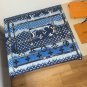 0Original Lv square scarf, gradient Monogram print, hand rolled twill silk material,_3277