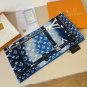 0Original Lv square scarf, gradient Monogram print, hand rolled twill silk material,_3277