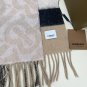 5 Burberry Classic TB Logo Logo vs Grid Design Double sided Cashmere Scarf, Selected Ca