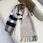 5 Burberry Classic TB Logo Logo vs Grid Design Double sided Cashmere Scarf, Selected Ca