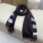 5 Burberry Classic TB Logo Logo vs Grid Design Double sided Cashmere Scarf, Selected Ca_1962