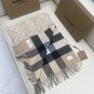 5 Burberry Classic TB Logo Logo vs Grid Design Double sided Cashmere Scarf, Selected Ca_1963