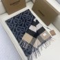 5 Burberry Classic TB Logo Logo vs Grid Design Double sided Cashmere Scarf, Selected Ca_1964