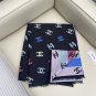 5 CH Rainbow Shawl Scarf 187  69cm 66% Cashmere 18% Sheep Wool 12% Mulberry Silk 2% Me