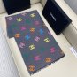 5 CH Rainbow Shawl Scarf 187  69cm 66% Cashmere 18% Sheep Wool 12% Mulberry Silk 2% Me_540