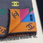 5 CH Rainbow Shawl Scarf 187 69cm 66% Cashmere 18% Sheep Wool 12% Mulberry Silk 2% Me_540