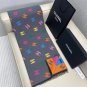 5 CH Rainbow Shawl Scarf 187 69cm 66% Cashmere 18% Sheep Wool 12% Mulberry Silk 2% Me_540