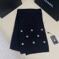 5 Chanel # series high-end handmade bead scarf shawlSize 70x190cm. 100% cashmere blen