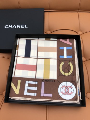 5 Chanel 25s Exclusive Store New Silk Square TowelOriginal 18mm twill silk double-sid_7845