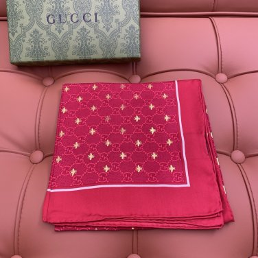 5 GUCCI 25s Exclusive Store New Silk Square TowelOriginal 18mm twill silk double-side_7264