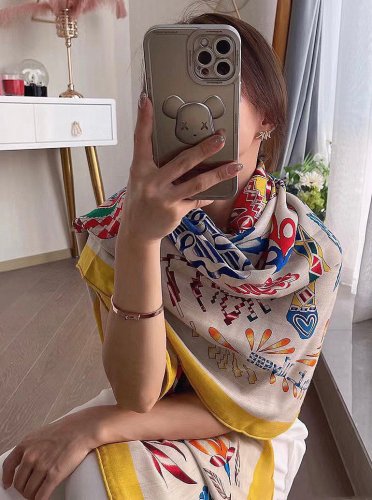 5 Hermes AutumnWinter Pairing Tool Top Double sided Same color Edition Silk Cashmere S_835
