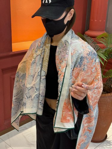 5 Hermes AutumnWinter Pairing Tool Top Double sided Same color Edition Silk Cashmere S_2003